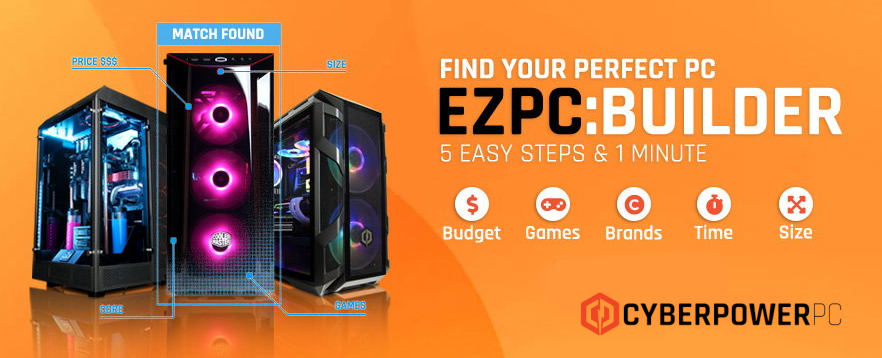 A banner for the EZPC:Builder to help you Buy a Gaming PC