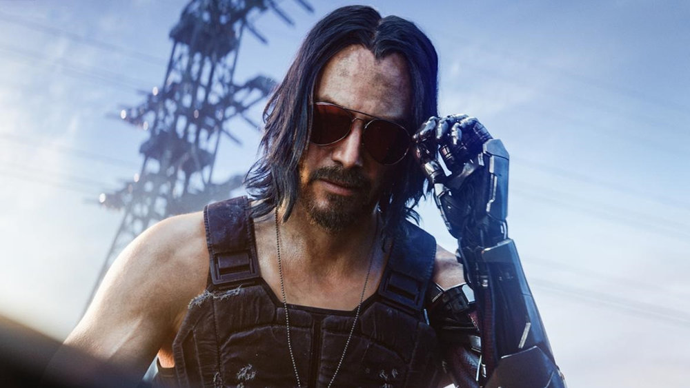 Keanu Reeves character in Cyberpunk 2077