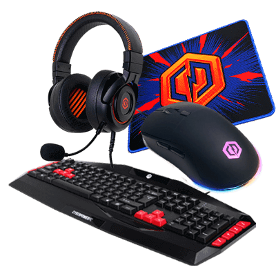 CyberPowerPC Casual Gaming Bundle (Includes Headset + Keyboard + Mouse + Mouse Pad)