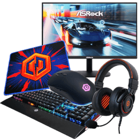 CyberPowerPC Gamer Gaming BUNDLE (Includes 1080P Monitor + Headset + Keyboard + Mouse + Mouse Pad)