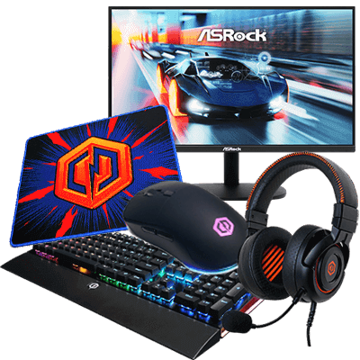 CyberPowerPC Gamer Gaming BUNDLE (Includes 1080P Monitor + Headset + Keyboard + Mouse + Mouse Pad)