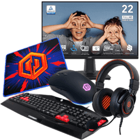 CyberPowerPC Pro Gaming Bundle (Includes 1080P Monitor + Headset + Keyboard + Mouse + Mouse Pad)