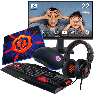 CyberPowerPC Pro Gaming Bundle (Includes 1080P Monitor + Headset + Keyboard + Mouse + Mouse Pad)