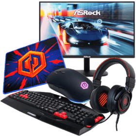 CyberPowerPC Enthusiast Gaming Bundle (Includes 1080P Monitor + Headset + Keyboard + Mouse + Mouse Pad)