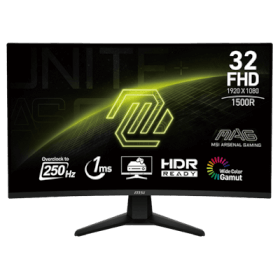 31.5 MSI MAG 32C6X 1MS 250Hz FHD 1080P HDMI / DP Curved VA & Adaptive-Sync Monitor